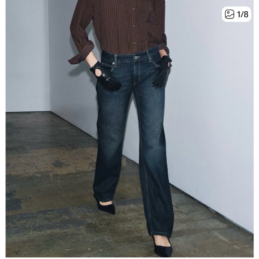 NWT Zara Low-Rise Straight Leg Jeans